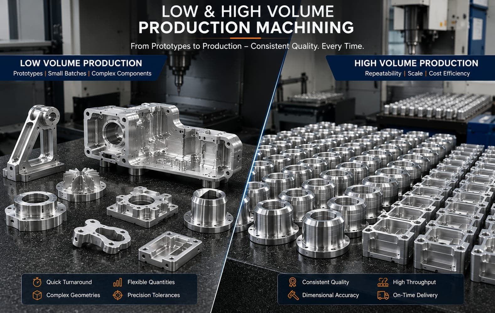 Low & High Volume Production Machining